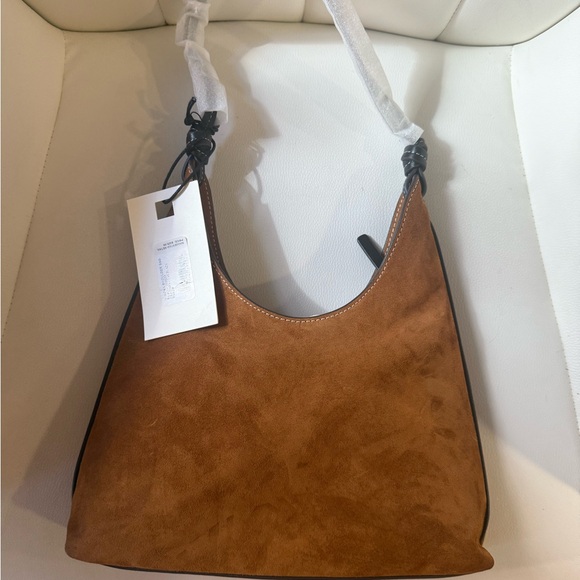 NWT Staud Brown Suede Winona Shoulder Bag - Picture 5 of 8
